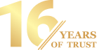 16 Years of Trust badge